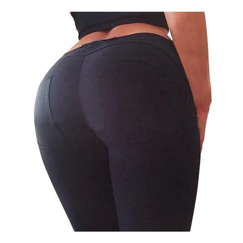 hot sexy women butt lift pants colombian brazilian style stretchy skinny pencil tight trousers
