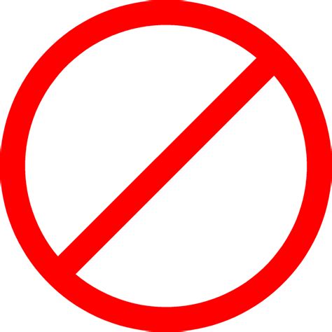 No Symbol Sign Clip Art No Smoking Png Download 1024