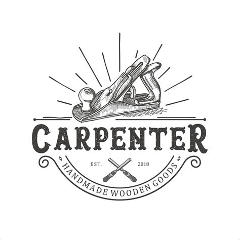 Carpenter Logo Design Carpenter Wood Logo Vector Woodworking