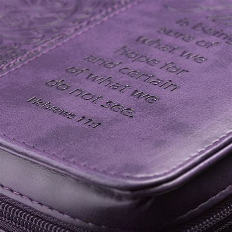 Faith Purple Luxleather Medium Bible Cover Free Delivery Uk