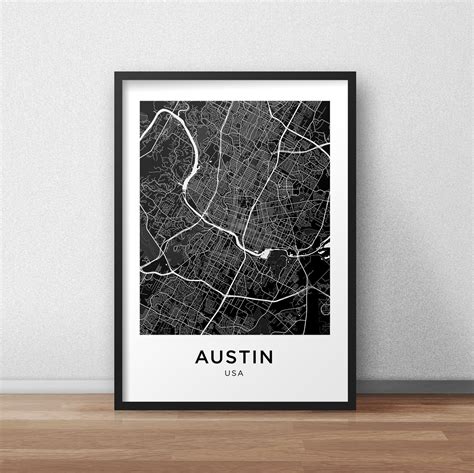 Austin Map Print Austin Map Download City Map Austin Austin | Etsy | Map print, Austin map ...