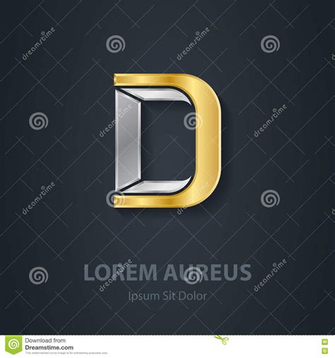 Letter D Template For Company Logo 3d Design Element Or
