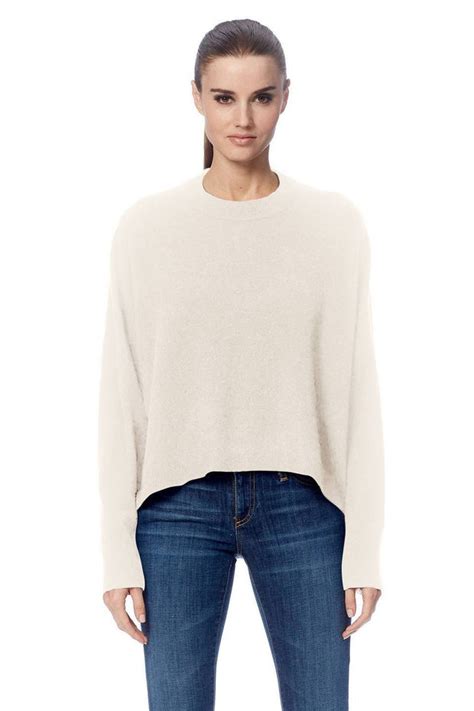 360 Cashmere Makayla Cashmere Sweater In White Blond Genius