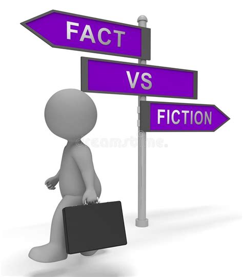 Fact Vs Fiction Sign Represents Authenticity Versus Rumor And Deception