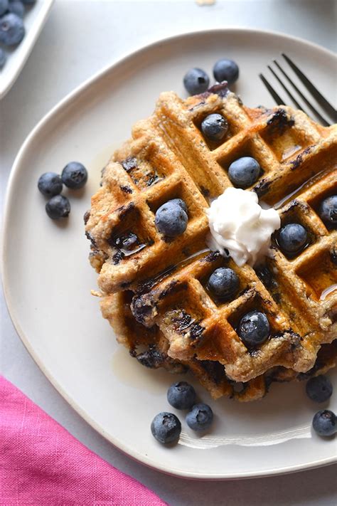Get daily reminders, shopping lists, recipes, progress meter, imagine your joy as you see. Healthy Blueberry Oat Waffles {GF, Low Calorie} - Skinny Fitalicious®