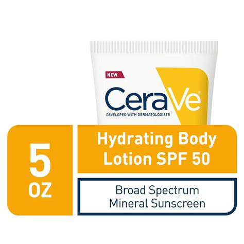 Cerave 100 Mineral Sunscreen Spf 50 Body Sunscreen With Zinc Oxide