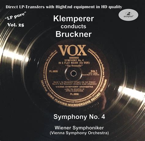 Wiener Symphoniker Otto Klemperer Lp Pure Vol 25 Klemperer