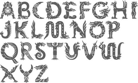 Myfonts Mythological Typefaces