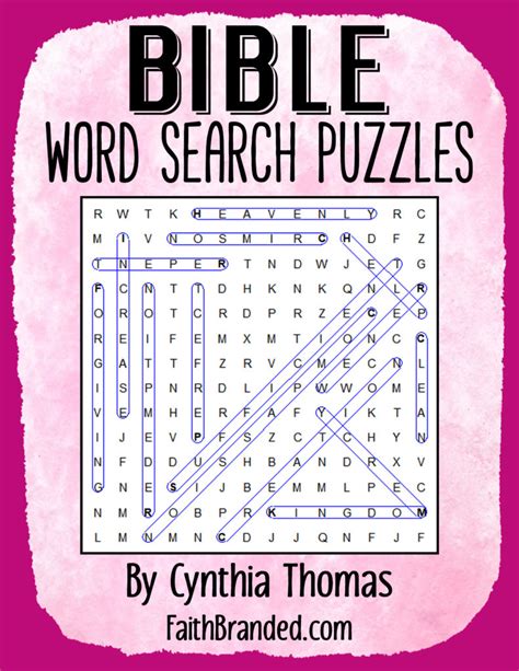 Large Printable Word Search Puzzles Bible