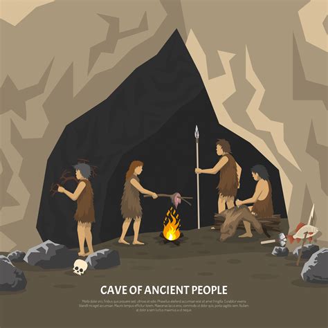 Prehistoric Cave Illustration 477911 Vector Art At Vecteezy