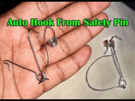 Auto Fishing Hook From Safety Pin Youtube