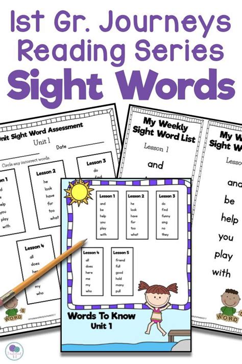 1st Grade Journeys Reading Series Sight Word Lists And Assessments
