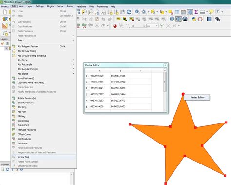 Gis Manually Edit Shapefile Coordinates Polygon Qgis Math