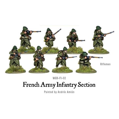 French Army Infantry Section 28mm Wwii Warlord Games Frontline Games