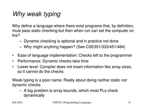 Ppt Cse341 Programming Languages Lecture 18 Static Vs Dynamic