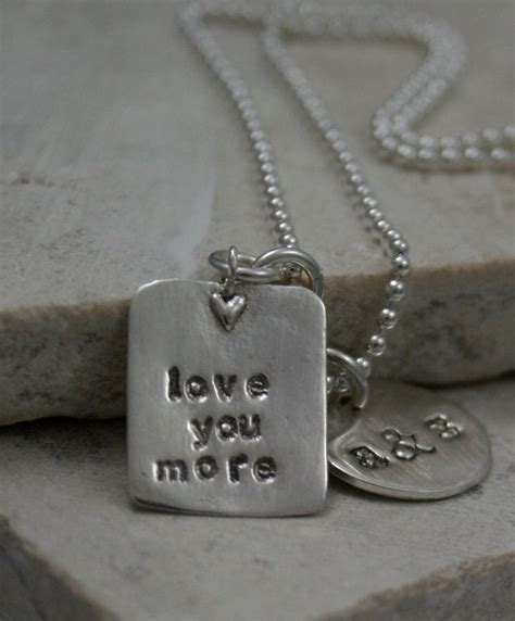 Hand Stamped Love You More Sterling Silver By Hammeringredhead 5000