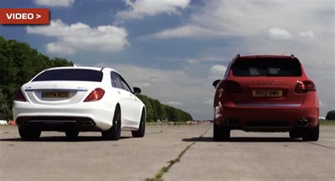 F20 / f21 model year: Drag Race Between Porsche Cayenne Turbo S and Mercedes S63 ...