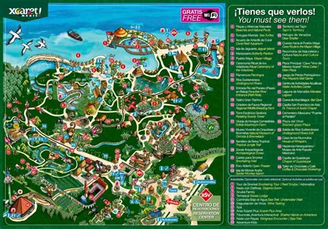 Xcaret Park Map How To Avoid Getting Lost Xcaret Smart Shopping Tips
