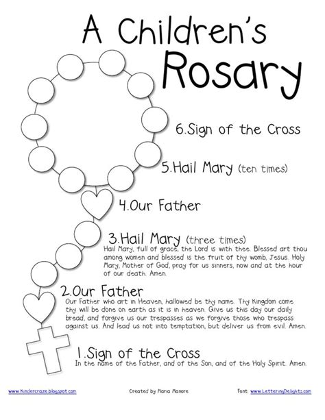 Printable How To Pray The Rosary Guide