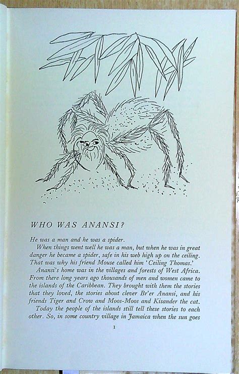 anansi the spider ma jamaican folk tales by sherlock philip m very good hardback 1956 1st
