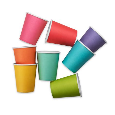 rainbow art party paper cups 16 pack multicolor assorted etsy india