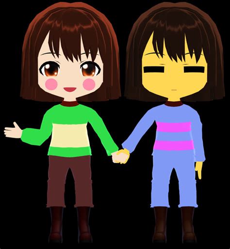 Mmd Chara And Frisk By Hetaliaamore On Deviantart