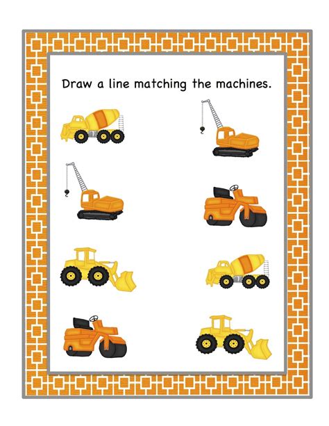 Preschool Printables Construction Machines Printable Large