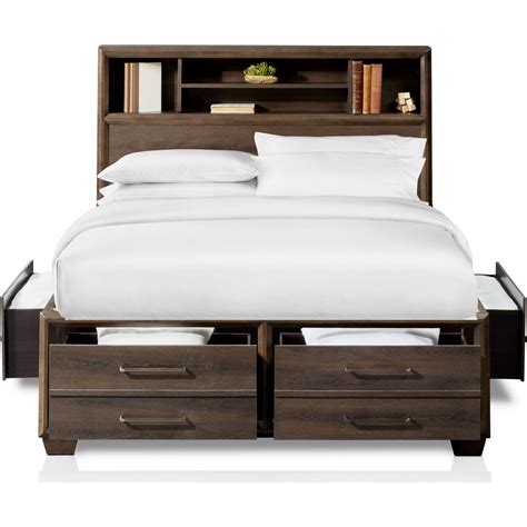 Dakota Bookcase Storage Bed Value City Furniture And Mattresses