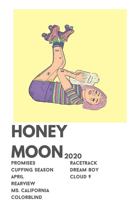 Honey Moon Album Poster In 2021 Beach Bunny Film Posters Minimalist