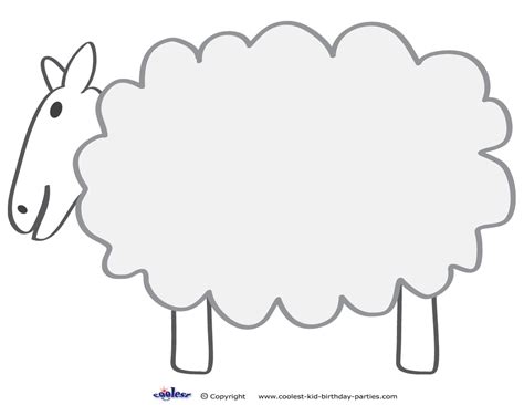 A free printable pictures of sheep of. Large Printable Sheep Decoration - Coolest Free Printables