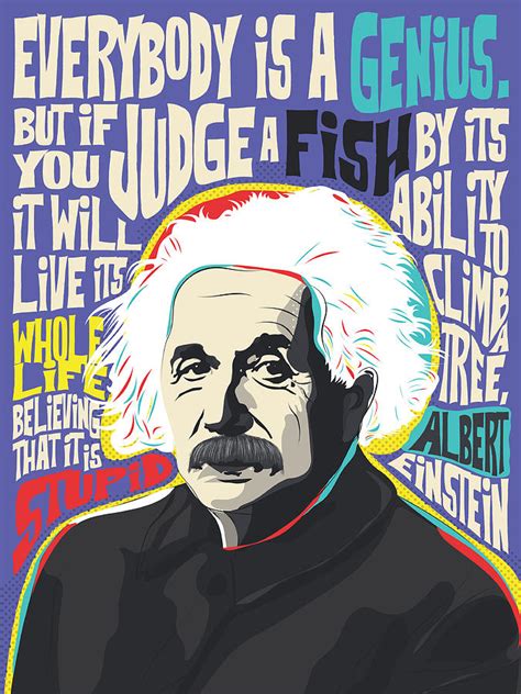 Albert Einstein Art Print Poster Einstein Quotes Celebritiy