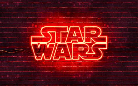 Star wars darth vader wallpaper, logo, black, white background. Download wallpapers Star Wars red logo, 4k, red brickwall ...