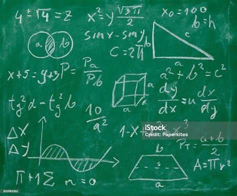 Math Mathematics Formula Chalkboard Blackboard Stock Photo Download