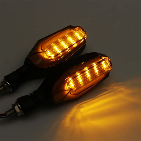 New Motorcycle Turn Signal Led Lights Universal Daytime Running Warning