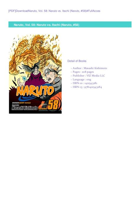 Booknaruto Vol 58 Naruto Vs Itachi Naruto 58fullpages