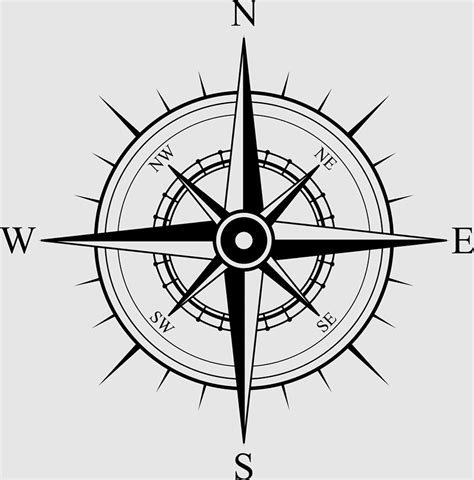 Kompas Compass Nautical Chart Compas Map Symbolization Cardinal