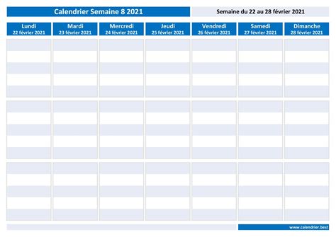 Best digital planning tools and digital planner templates for goodnotes. Semaine 8 2021 : dates, calendrier et planning ...