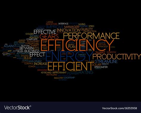 Efficient Word Cloud Concept Royalty Free Vector Image