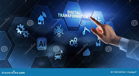 Digital Transformation And Digitalization Technology Concept On