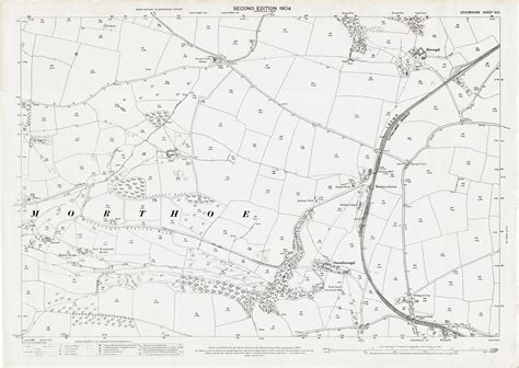 Old Ordnance Survey Map Of Morthoe Station Devon In 1904