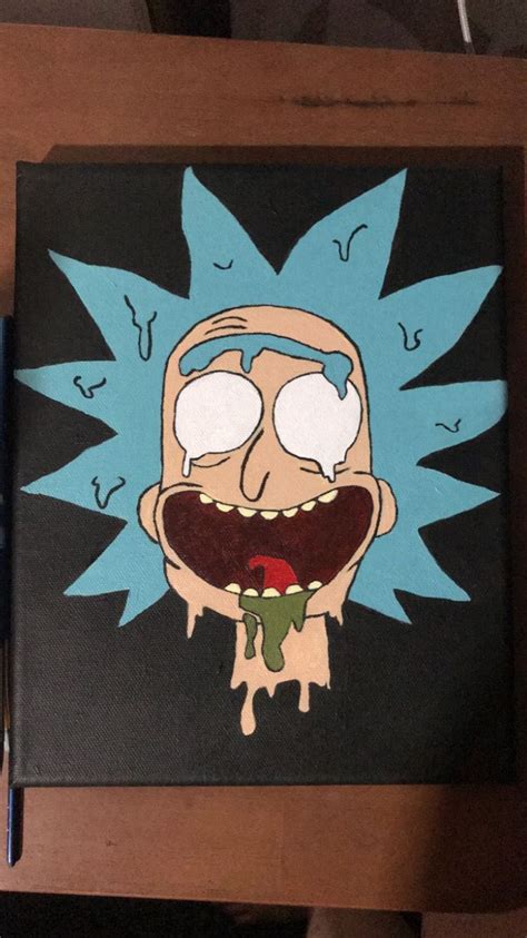 Rick Painting Rick And Morty Canvas Painting Designs Cute Canvas