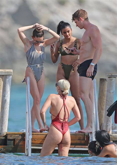 Love Island S Amber Davies Wears Thong Swimsuit In Ibiza Daily Mail