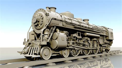 3d Model Steam Engine Locomotive Vr Ar Low Poly Cgtrader