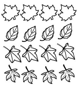 leaves coloring page part  crafts  worksheets  preschooltoddler  kindergarten