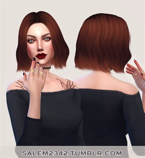 Sims 4 Hairs ~ Salem2342 Sintiklia 24 Jane Hair Retextured