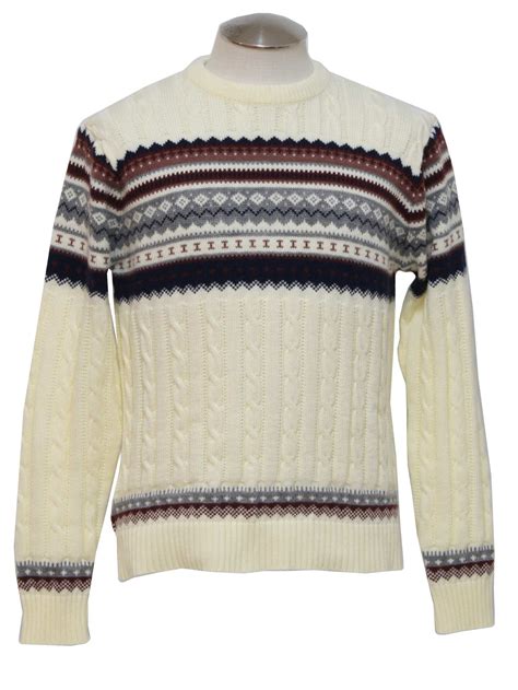1980s High Sierra Mervyns Sweater 80s High Sierra Mervyns Mens Ivory