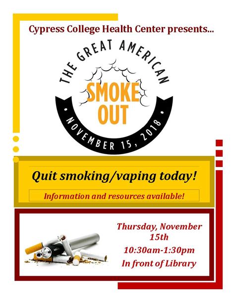 great american smokeout cypress college