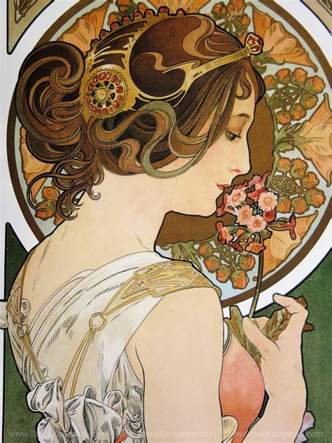 Alphonse Mucha Art Nouveau French Illustrations And Paintings — Stock