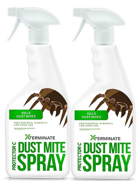 2 X 1l Xterminate Dust Mite Killer Spray Professional Strength Formula