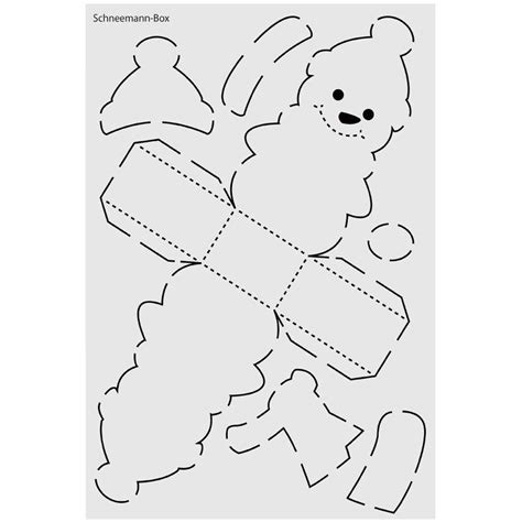 Einfach vorlage herunterladen und individuell auf ihre bedürfnisse anpassen. Design-Schablone Nr. 2 "Schneemann-Box", DIN A4 (mit ...